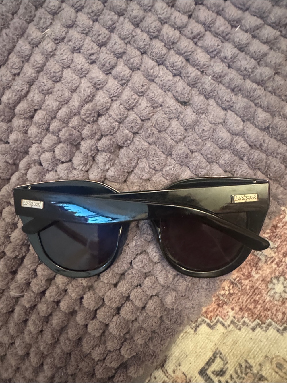 Le Specs Black Cat Eye Sunglasses